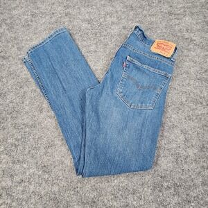 Levi's 502 Boys Jeans Size 16 Reg 28x28 Blue Stretch Regular Tapered Denim Pants